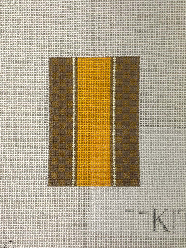 K.T.G. Needlepoint K97 Brown Check Tag
