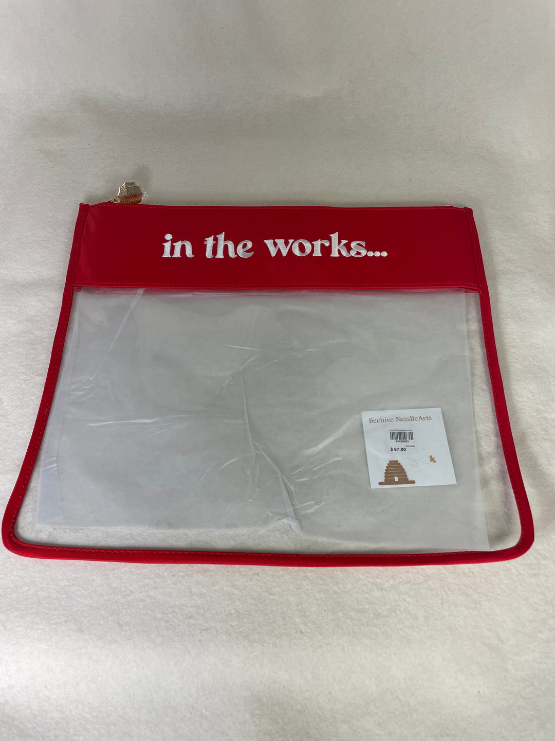 * What's the Stitch Needlepoint / In the Works Project Bag- Cherry