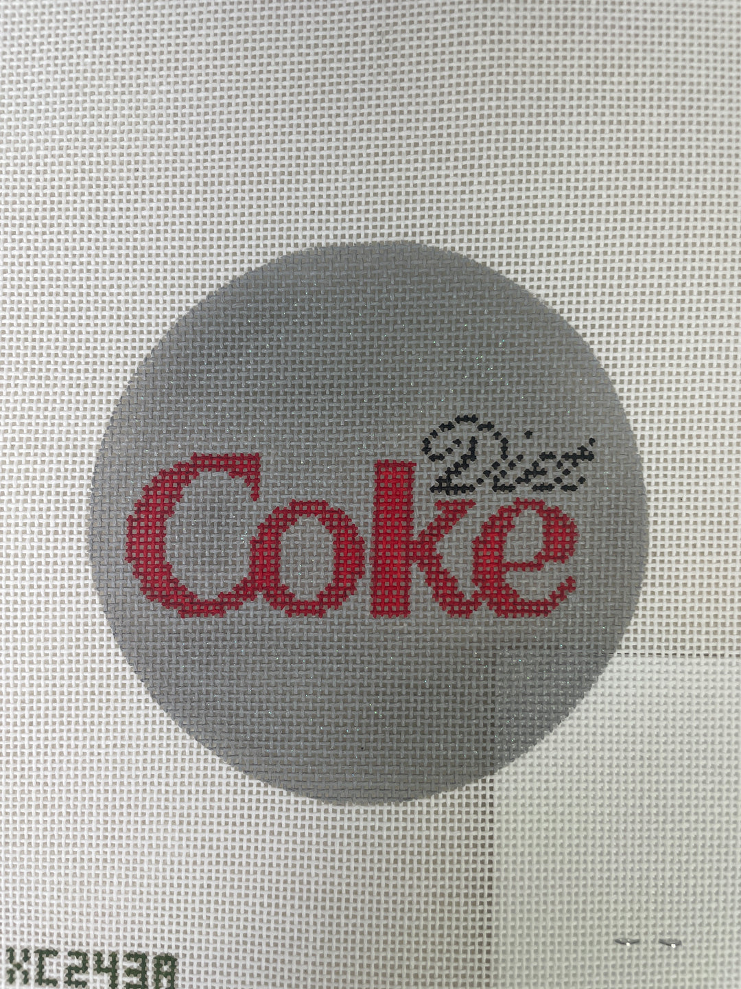 *Elm Tree Needlepoint Designs XC243A Diet Coke Round