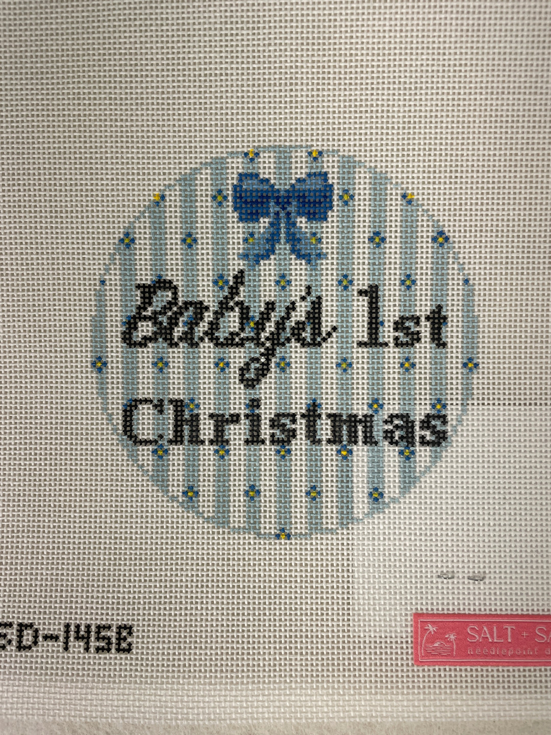 * Salt and Sand 145B First Christmas Bow- Blue