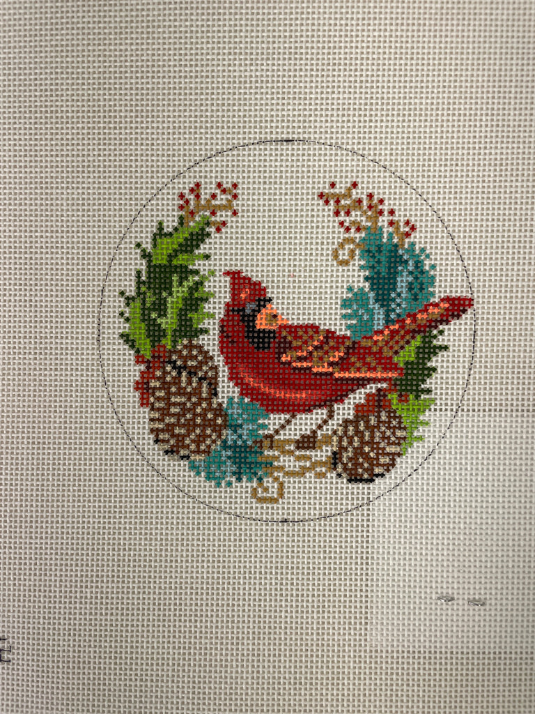 Alice Peterson Company X452 Cardinal and Pinecones