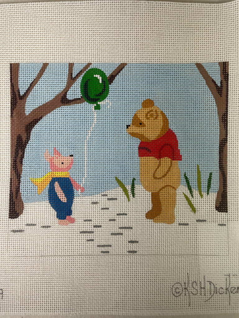 * Kate Dickerson PL169 Pooh and Piglet Winter Scene
