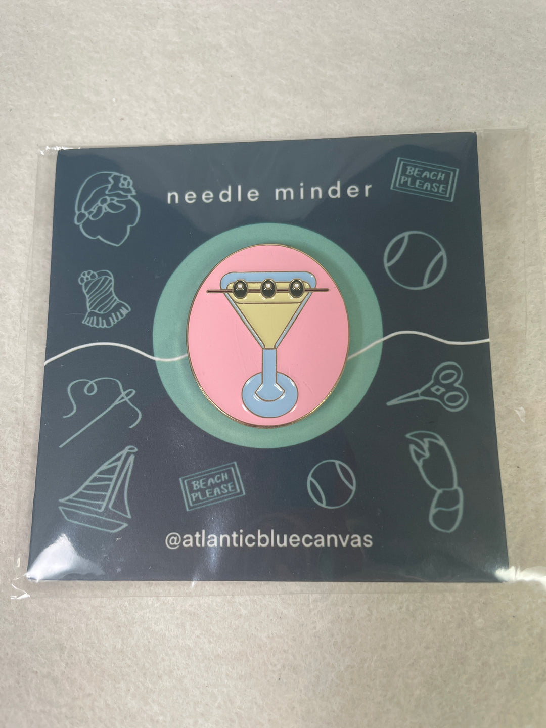 *Atlantic Blue Canvas Blue Cheese Martini Needleminder