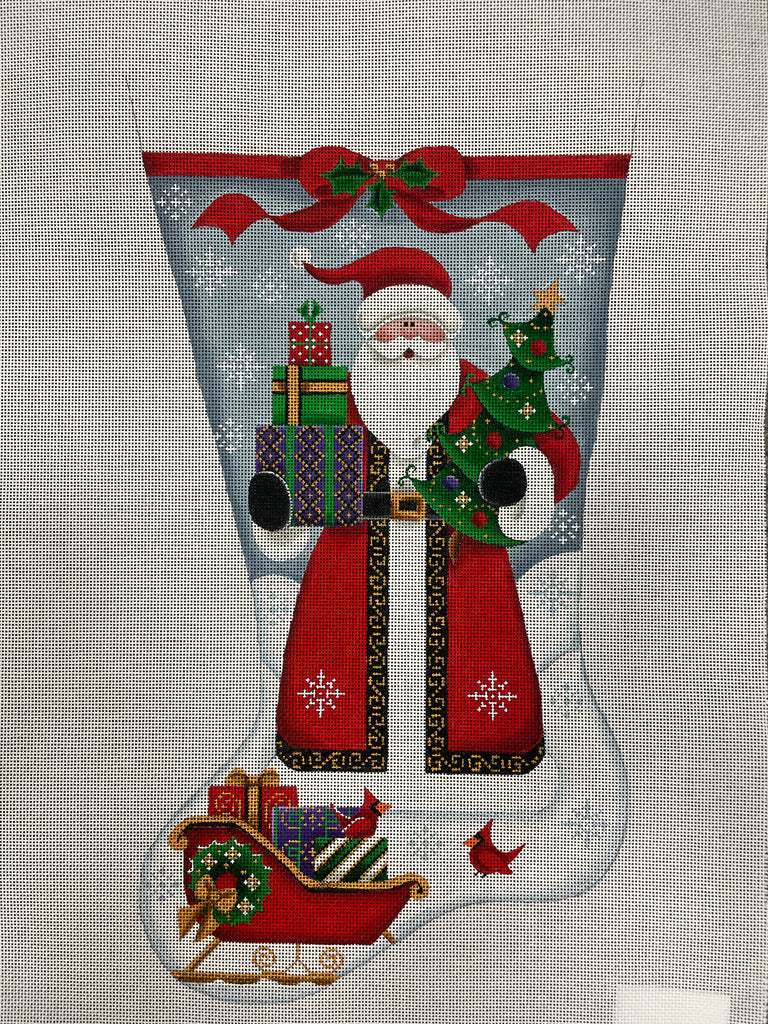 * Rebecca Wood 1382A Happy Santa Stocking- Left Facing- 13m