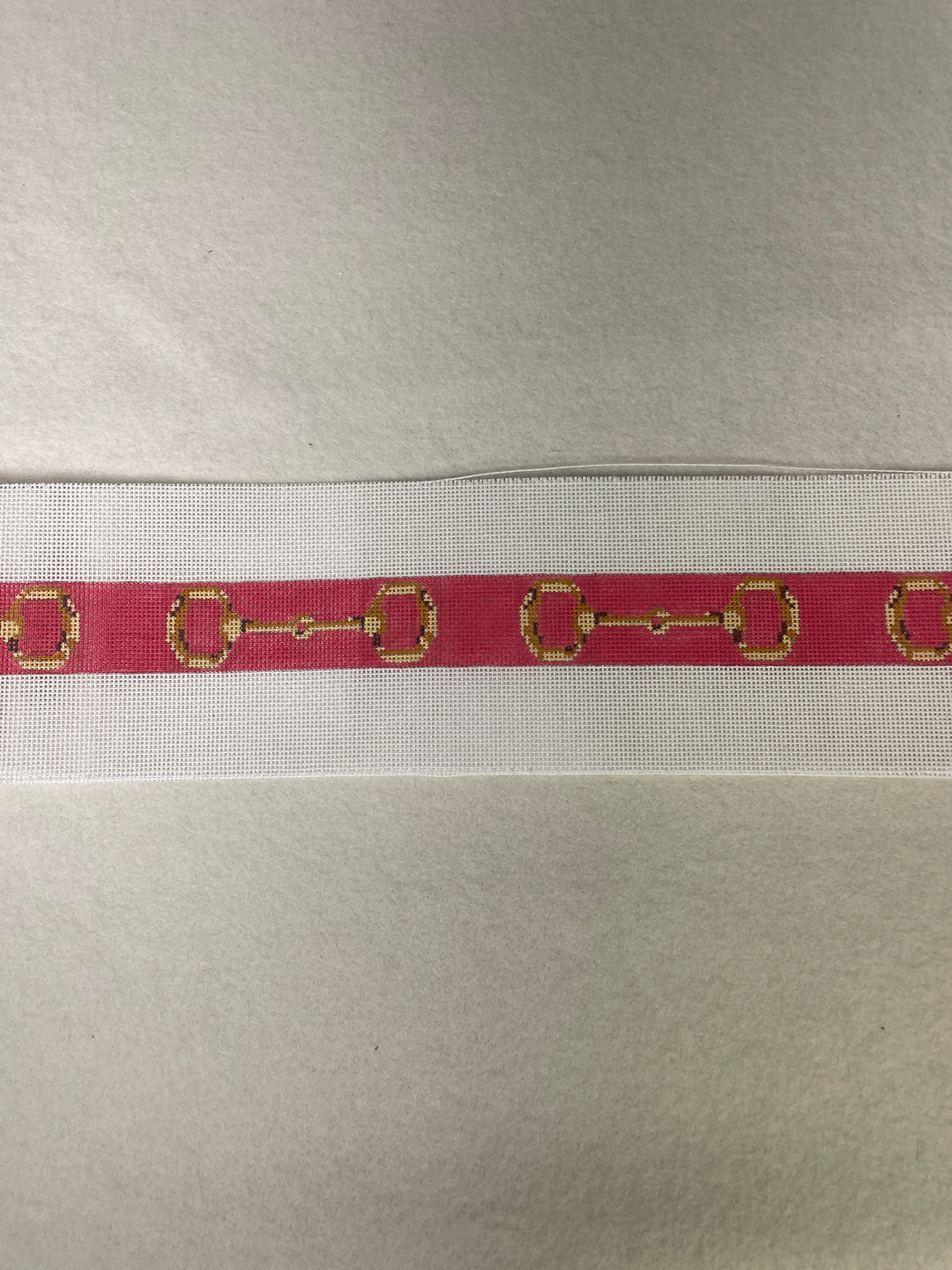 *Elm Tree Needlepoint Designs B229 Horse Bits Belt- Coral