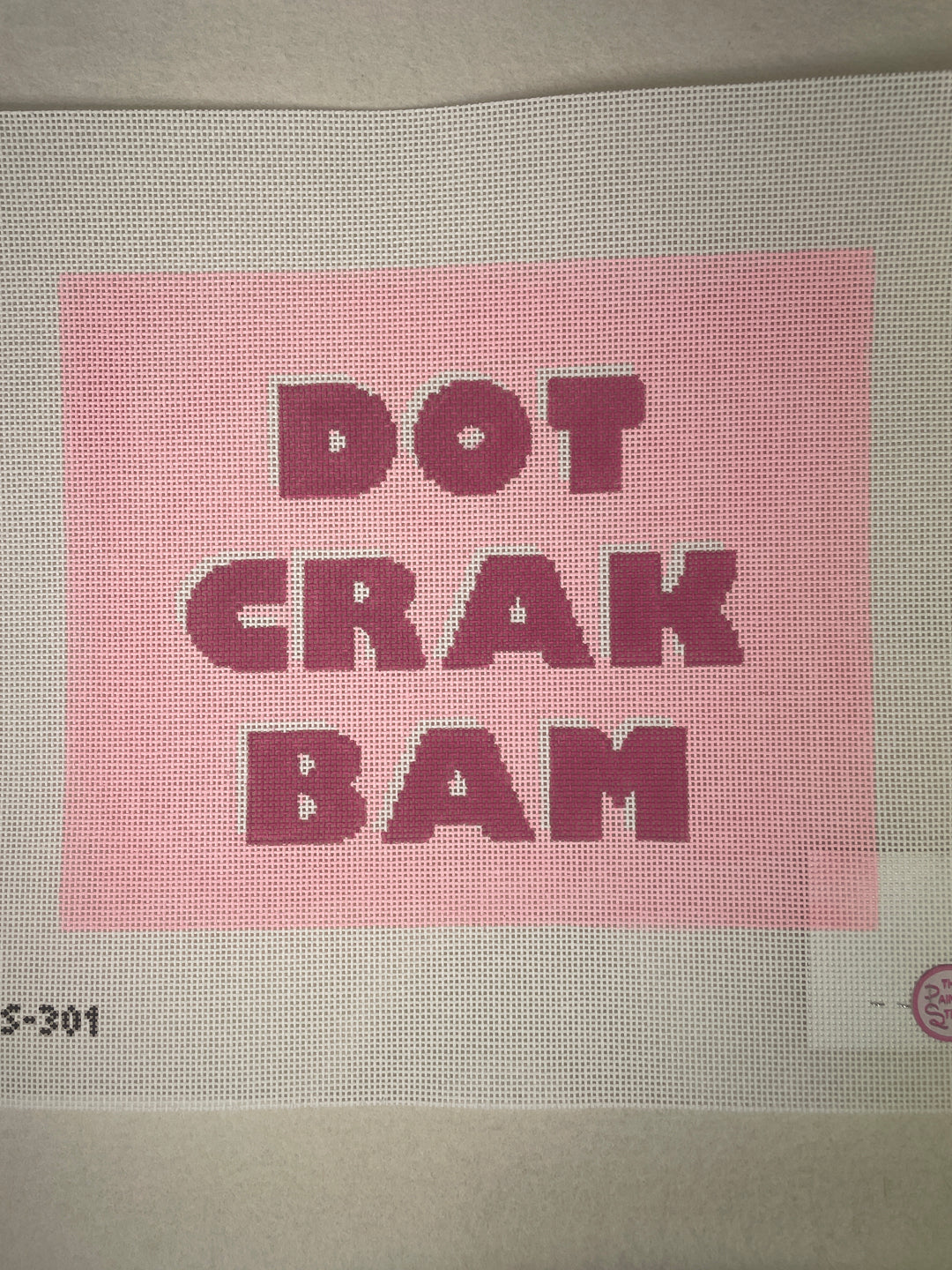The Painted Stitch 301 Dot Crak Bam Tile Pouch- Pink