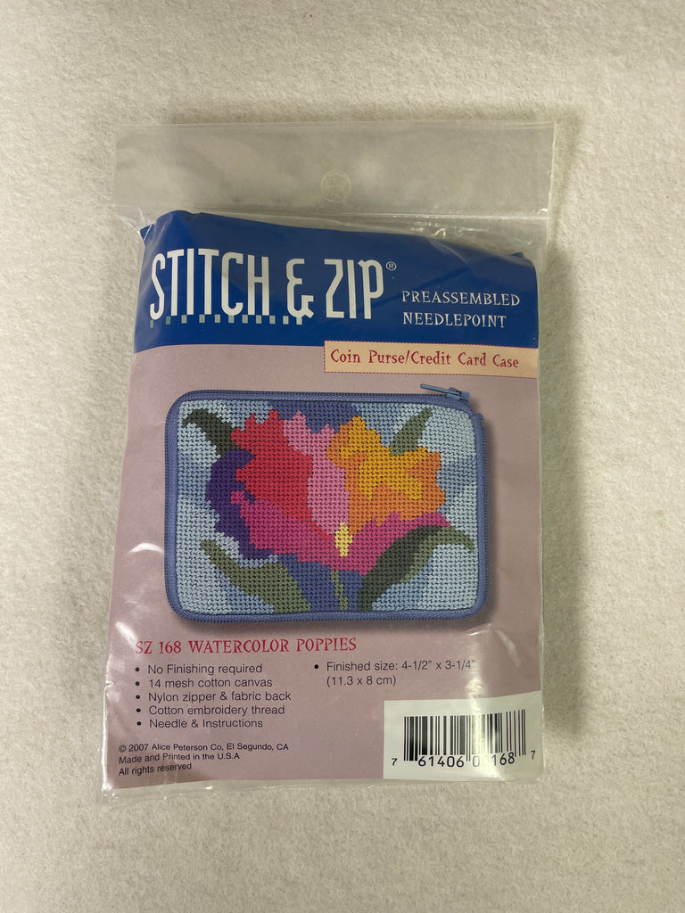 Alice Peterson SZ168 Watercolor Poppies Coin Purse