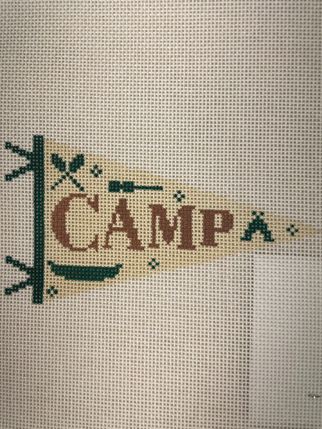 Ivy Thread Needlepoint Camp Pennant Banner