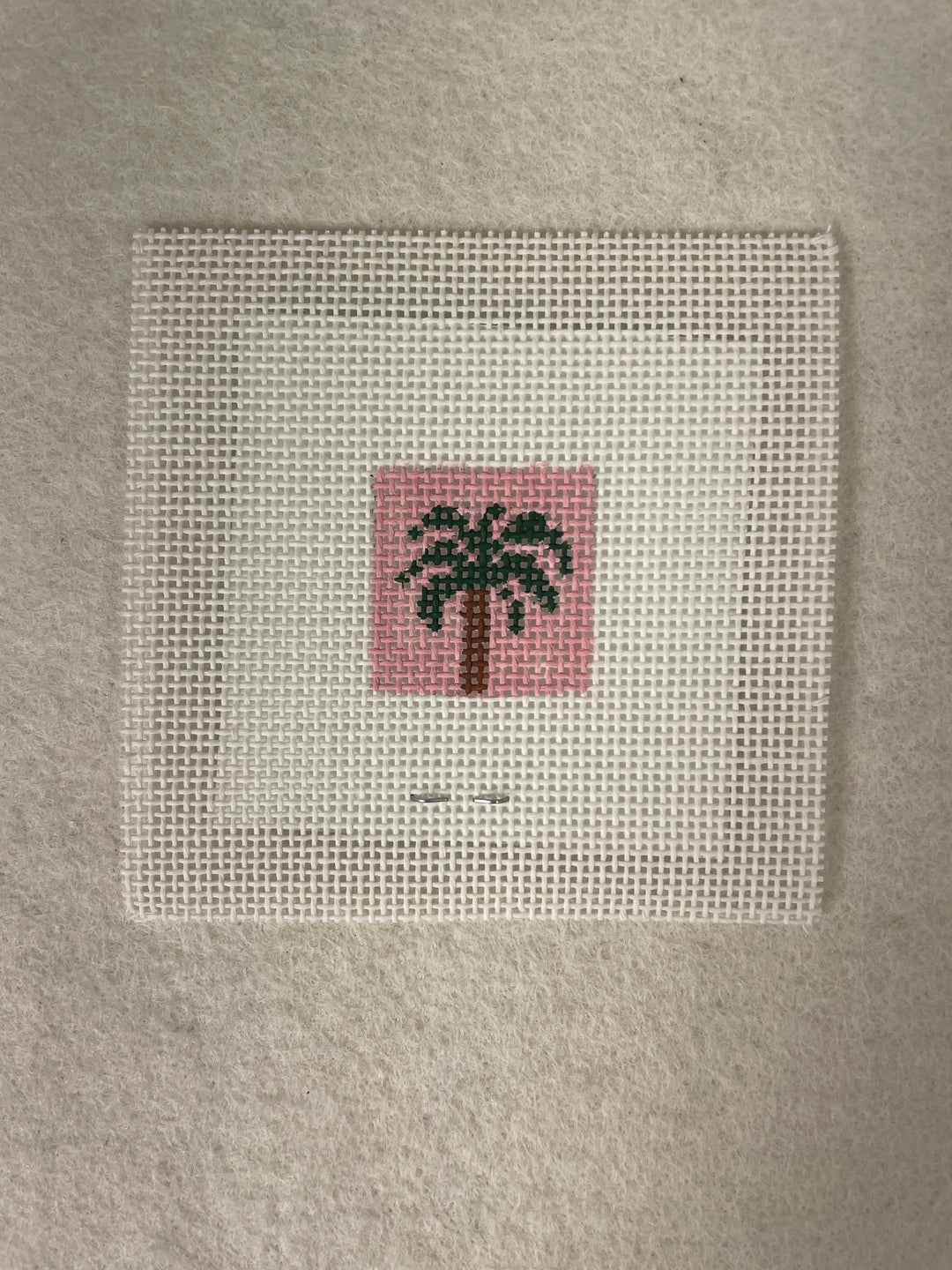 * Blue Waters Needlepoint Palm Tree 1 inch Square