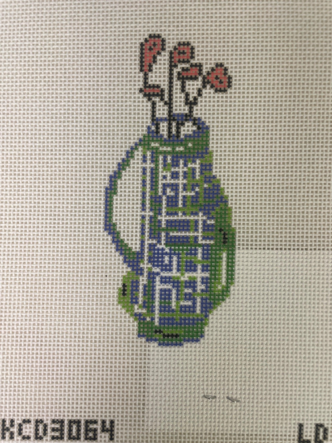 KCN Designers KCD3064 Blue Plaid Golf Club Ornament- Printed