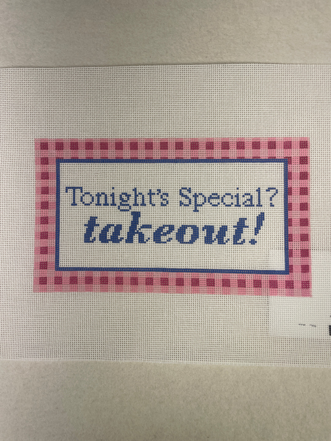 Ivy Thread Needlepoint Tonight's Special? Takeout!