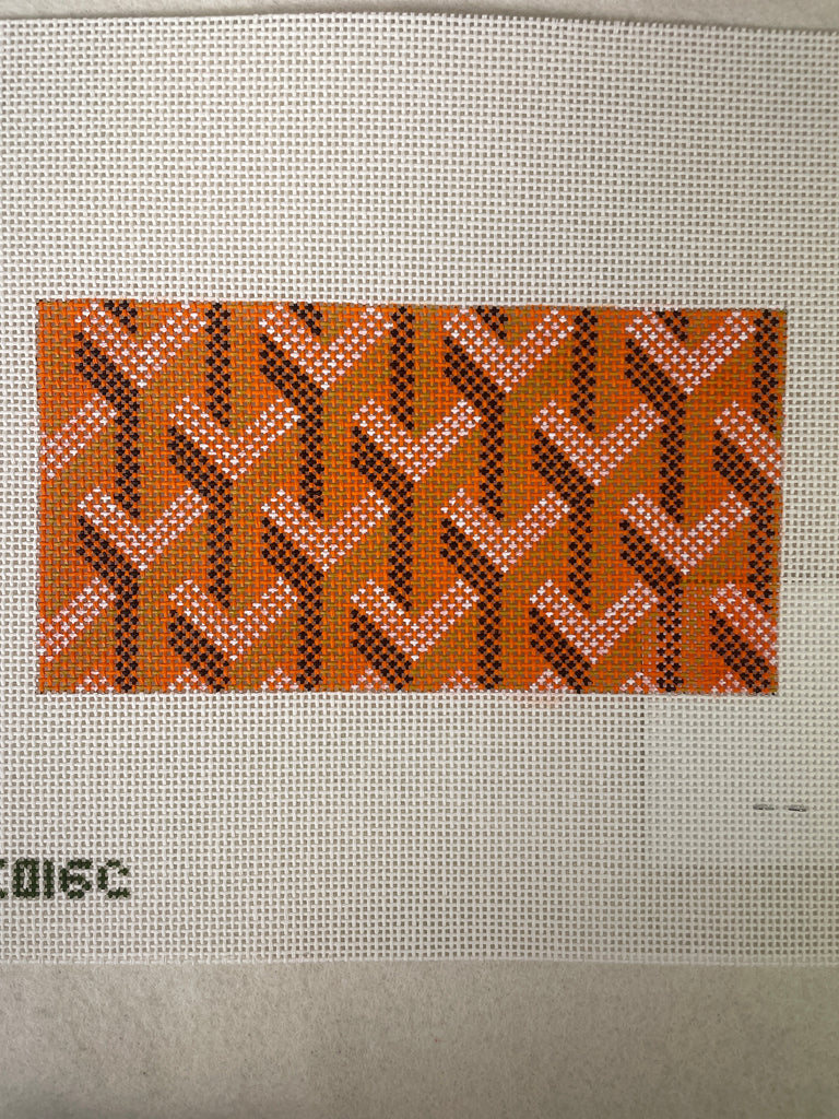 *Elm Tree Needlepoint Designs XEC016C Everyday Clutch Goyard Insert- Orange