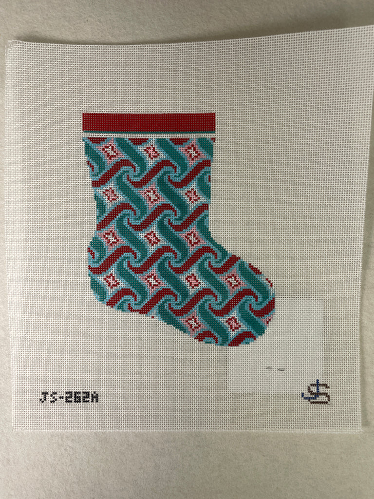 * Jeni Sandberg JS262A Swirl Mini Christmas Stocking