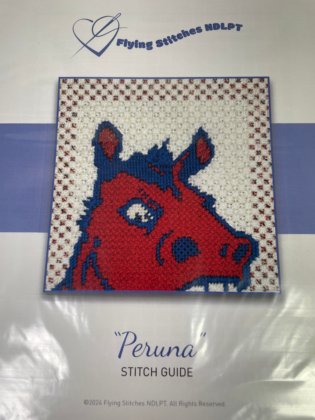 Flying Stitches Designs MP123 Peruna / SMU Coaster with Stitch Guide