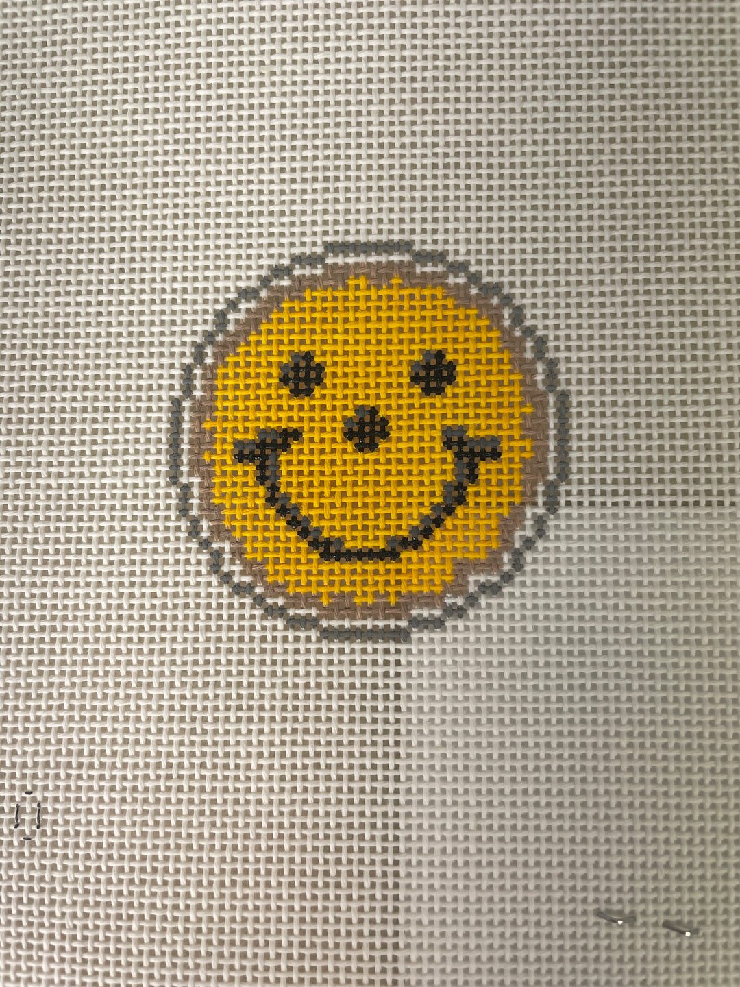Mercury Designs BO90 Black and Gold Mini Smiley Cookie Bag Charm
