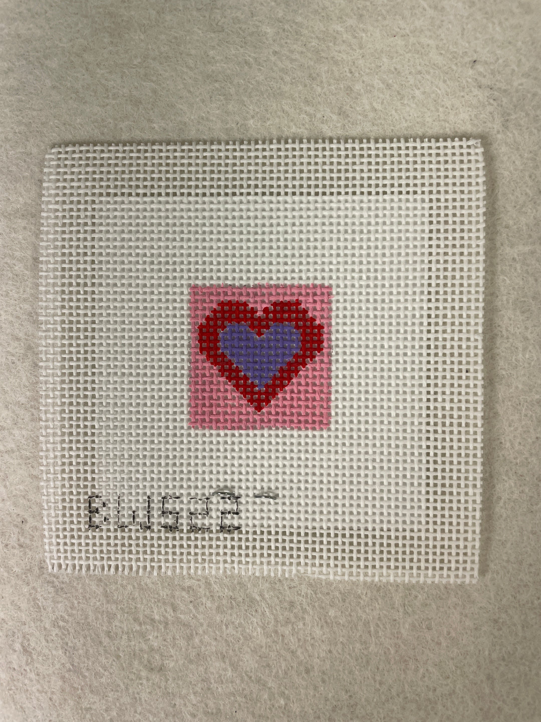 * Blue Waters Needlepoint BW522 Heart 1 inch Square