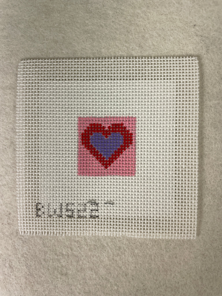 * Blue Waters Needlepoint BW522 Heart 1 inch Square