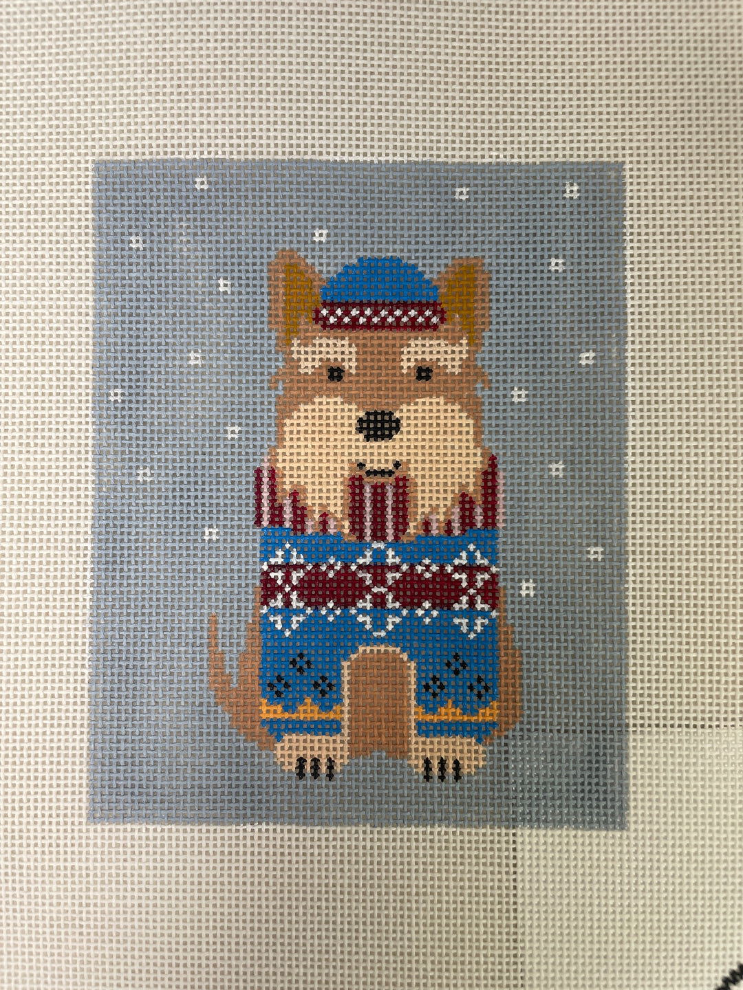 3 Kittens Needle Arts CL2513D Warm Dogs-  Terrier