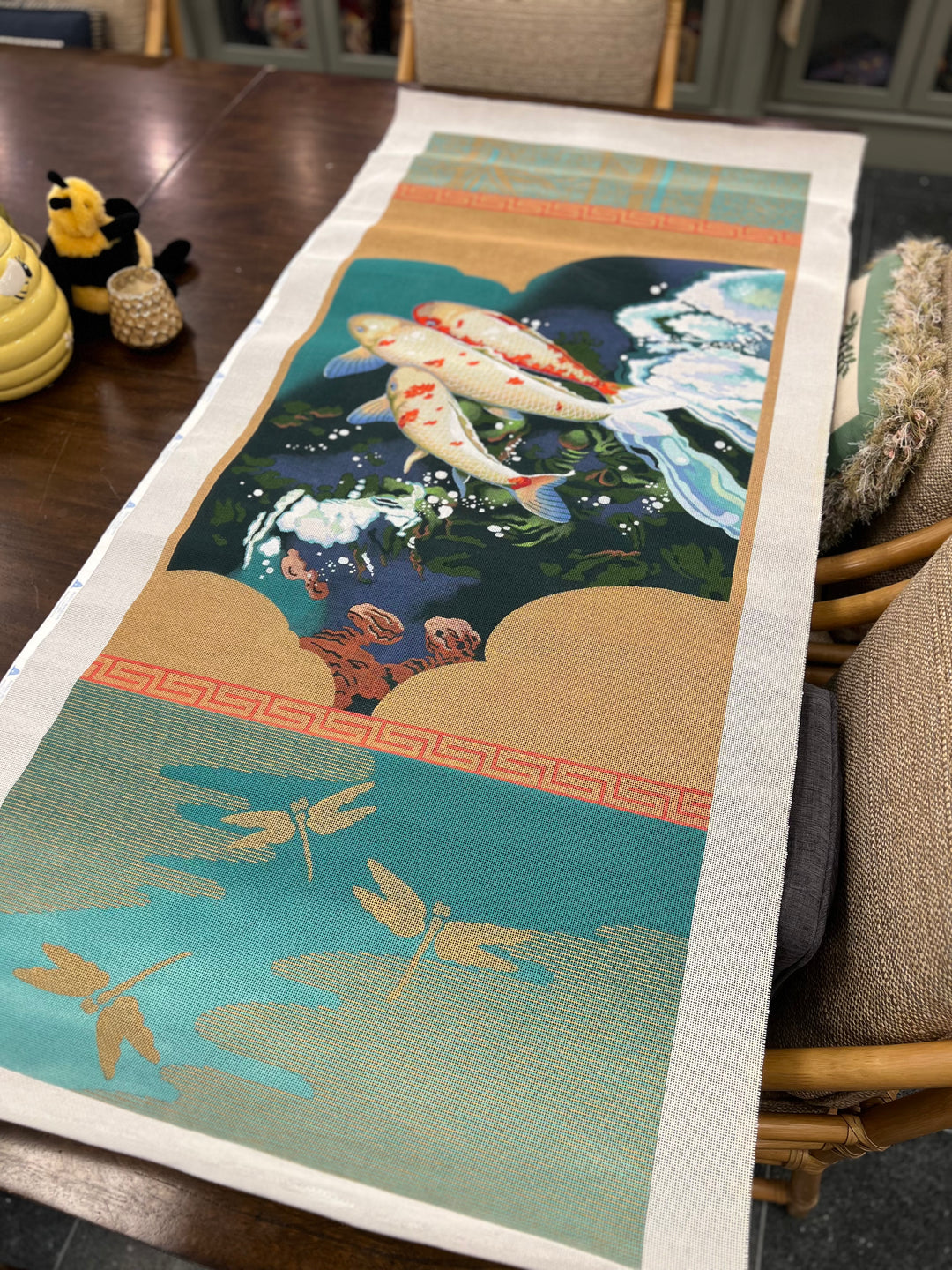 Kathryn Molineux- Three Carp Full Scroll