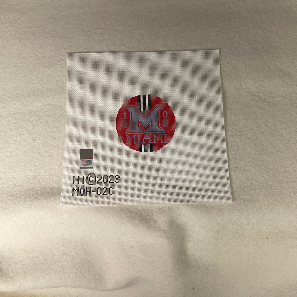 * Hedgehog Needlepoint Miami of Ohio Round