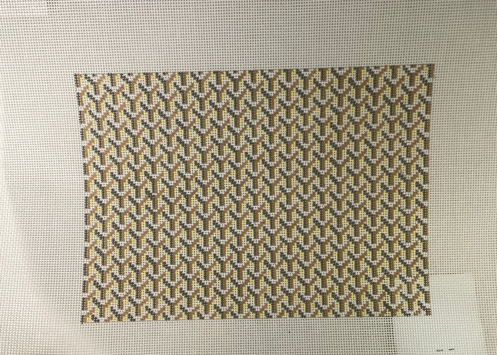 *Anne Fisher Needlepoint AF25T  7x10 'Y' Clutch- Tan