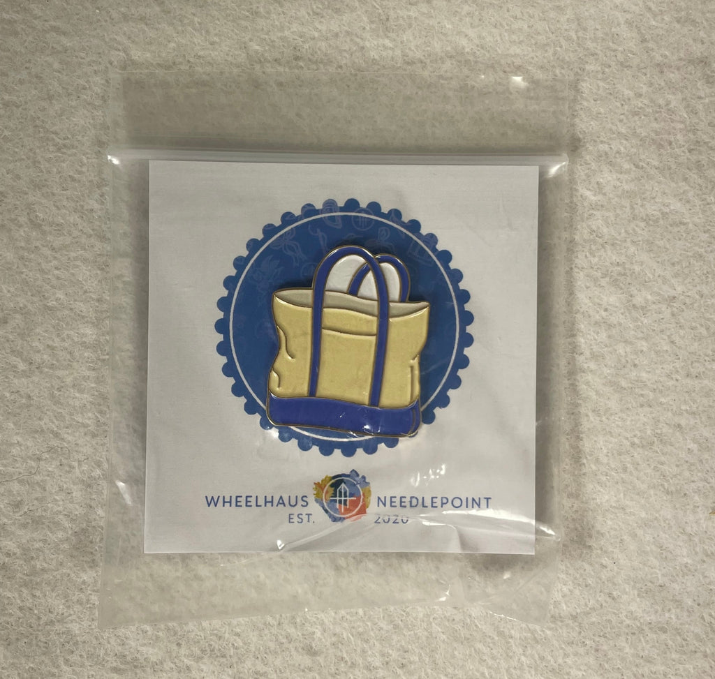 Wheelhaus Needlepoint Periwinkle Boat Tote Needle minder