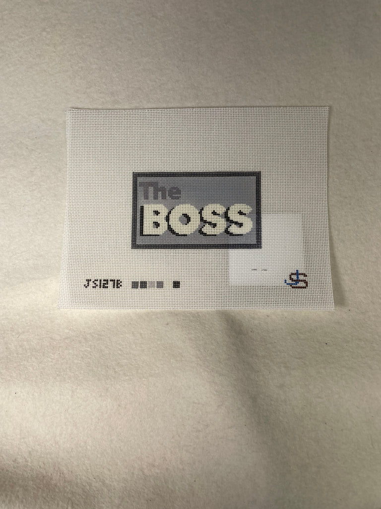 * Jeni Sandberg JS127B  The Boss Paperweight Canvas- Greyscale and Bold