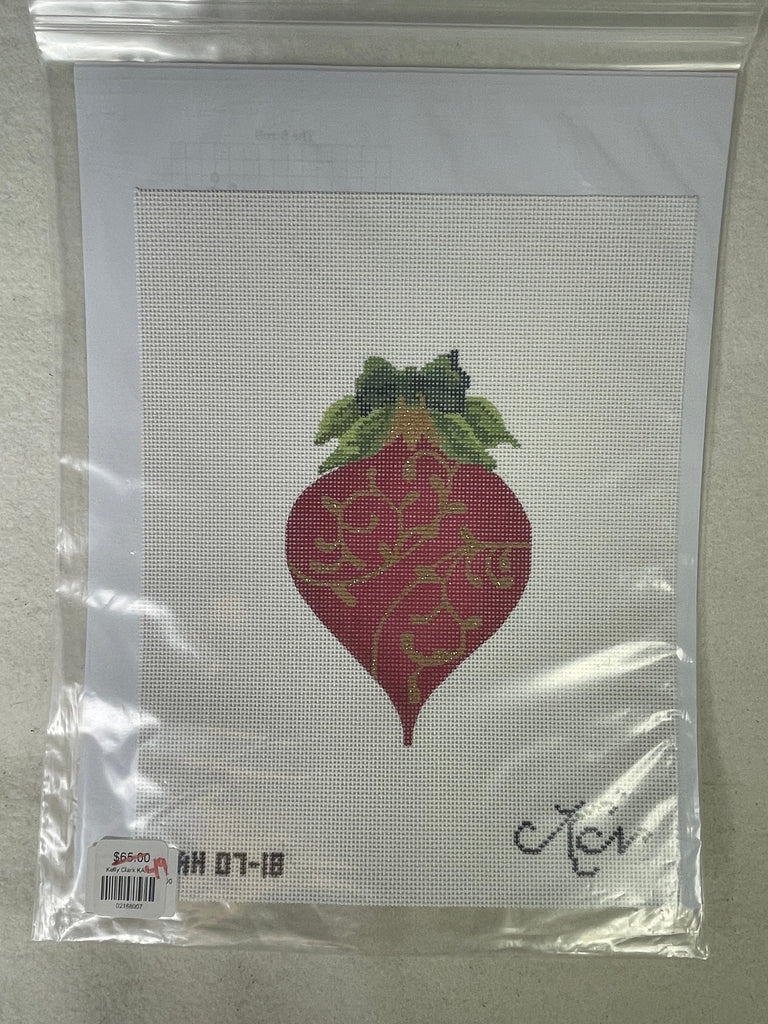 * SALE / Kelly Clark KAH 7-18 July Ruby Heritage Ornaments Canvas and Stitch Guide