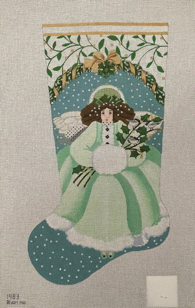 * Melissa Shirley 1983 Wintergreen Angel Stocking- 13m
