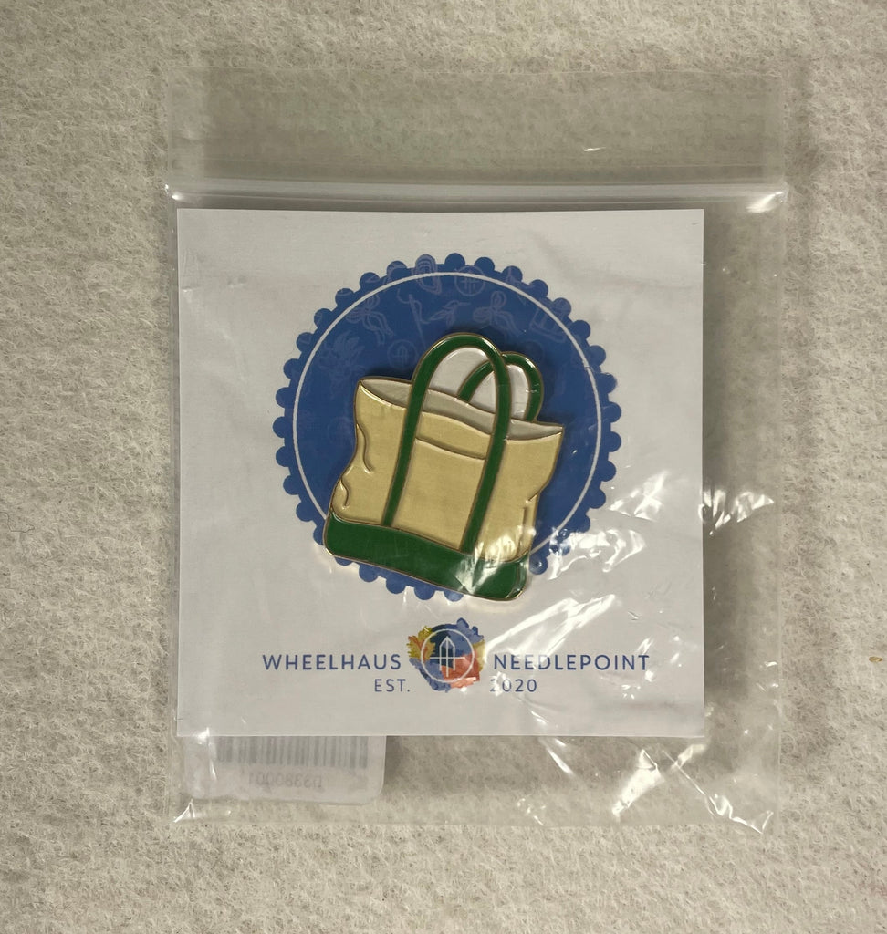 Wheelhaus Needlepoint  Boat Tote Green Needle minder