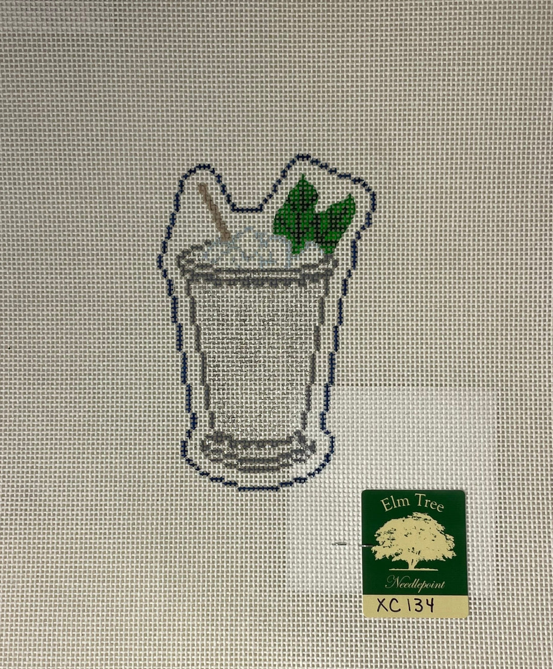 * Elm Tree Needlepoint XC134 Christmas Mint Julep Cup