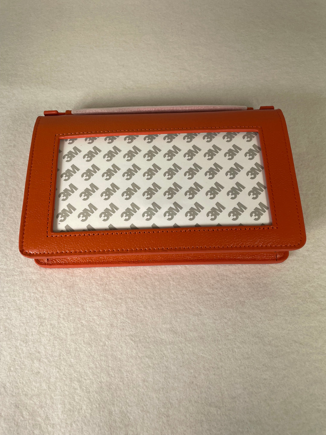 Rachel Barri The Everyday Clutch- Tangerine with Silver Chain