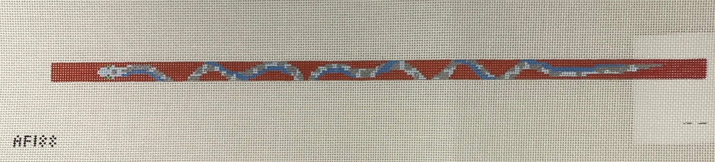 *Anne Fisher Needlepoint AF188 Pink and Turquois Wrap Bracelet
