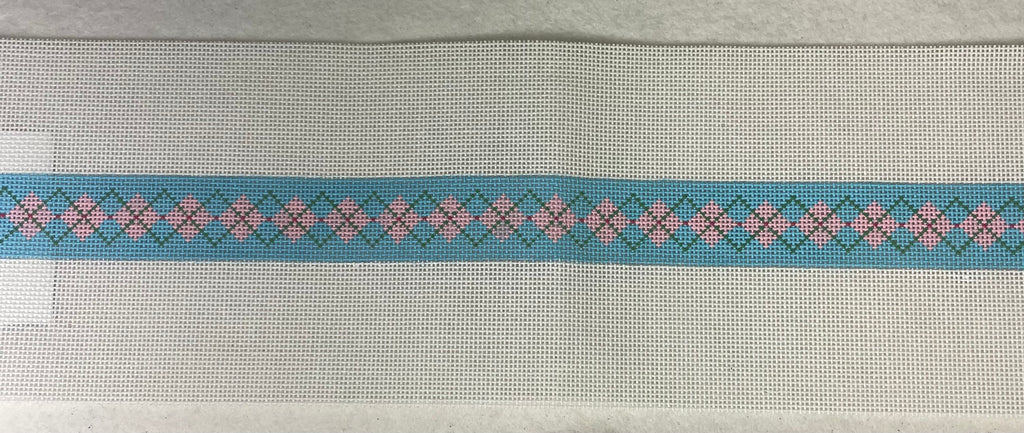* Voila P613 Argyle Aqua Pet Collar