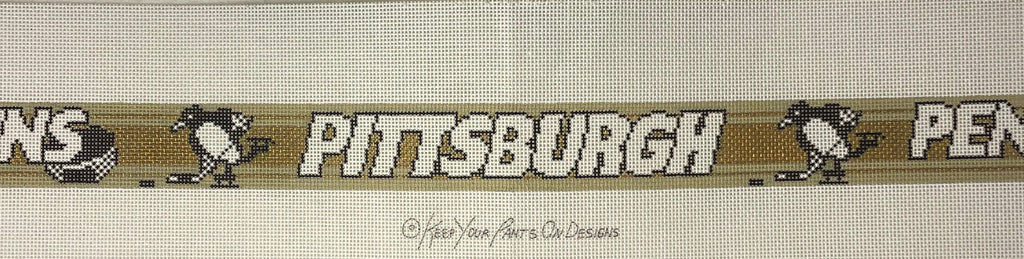 * CBK Needlepoint 124 Pittsburgh Penguins Belt