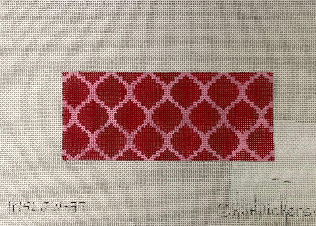 * Kate Dickerson INSLJW-37 Quatrefoil Red/ Pink Insert
