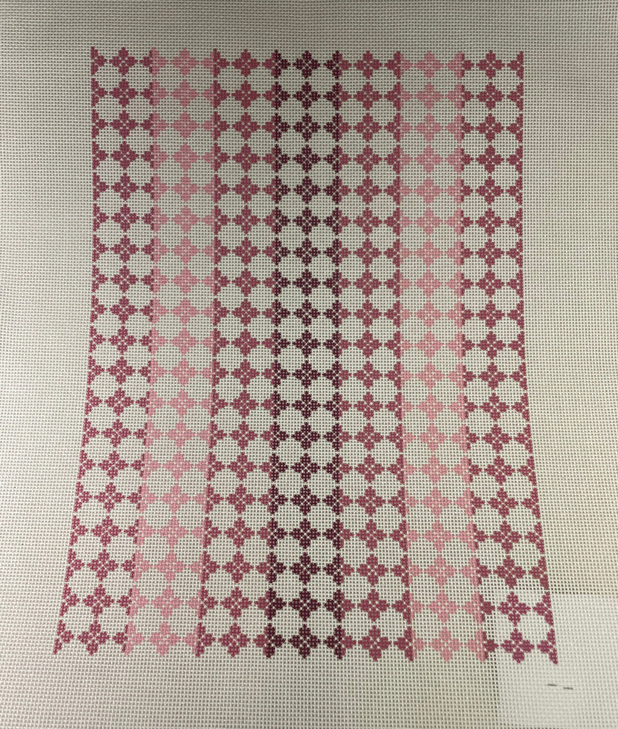 * Anne Fisher Needlepoint AF44 Pink Medallion Envelope Clutch