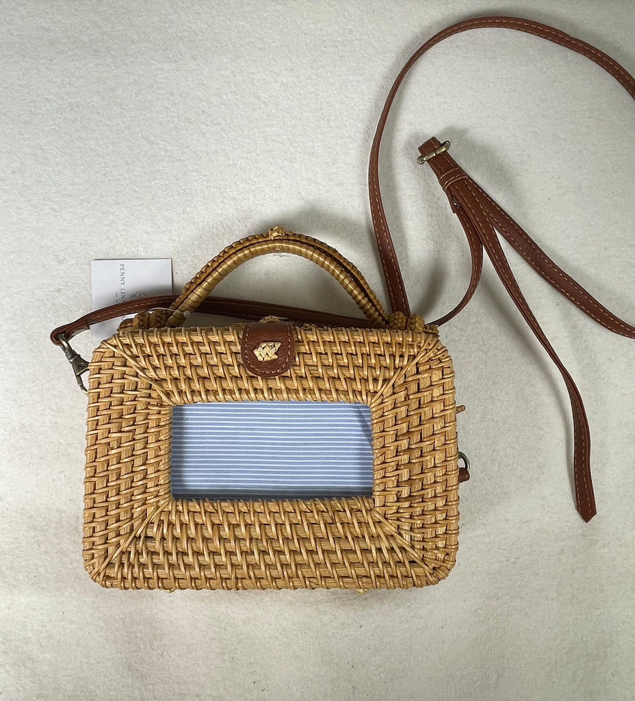 * Penny Linn Designs 2x4 Rectangle Wicker Bag- Brown
