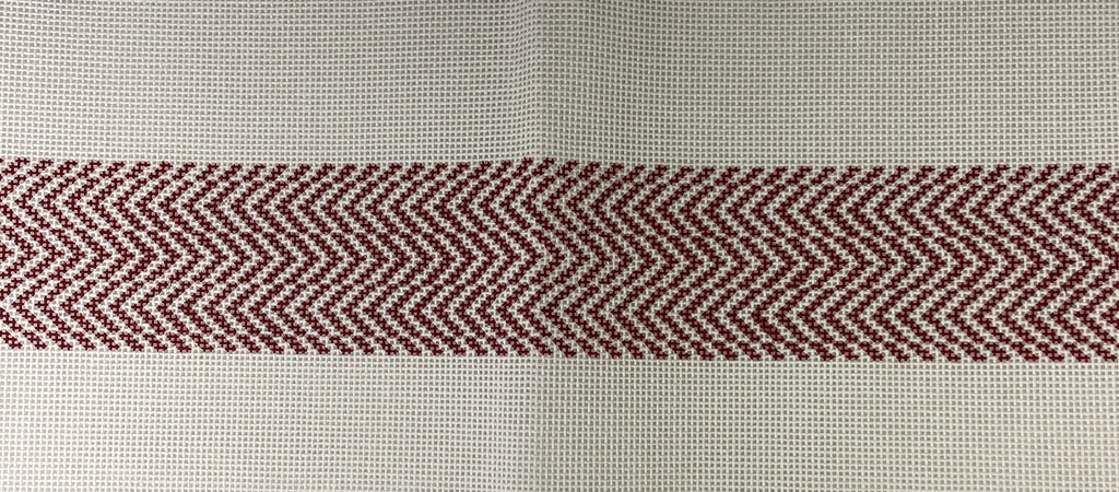 * Anne Fisher Needlepoint AF79 Red Chevron Guitar Strap