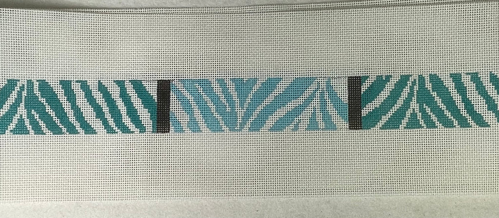 * Clara Wells CLB203 Teal Zebra Belt