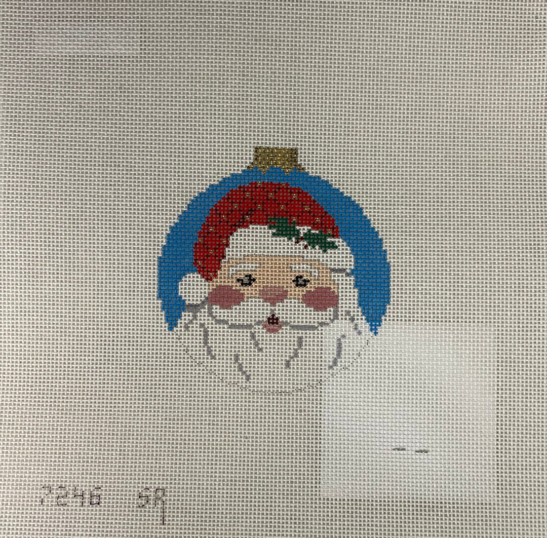 * Susan Roberts Needlepoint 7246 Santa Face- 3in round