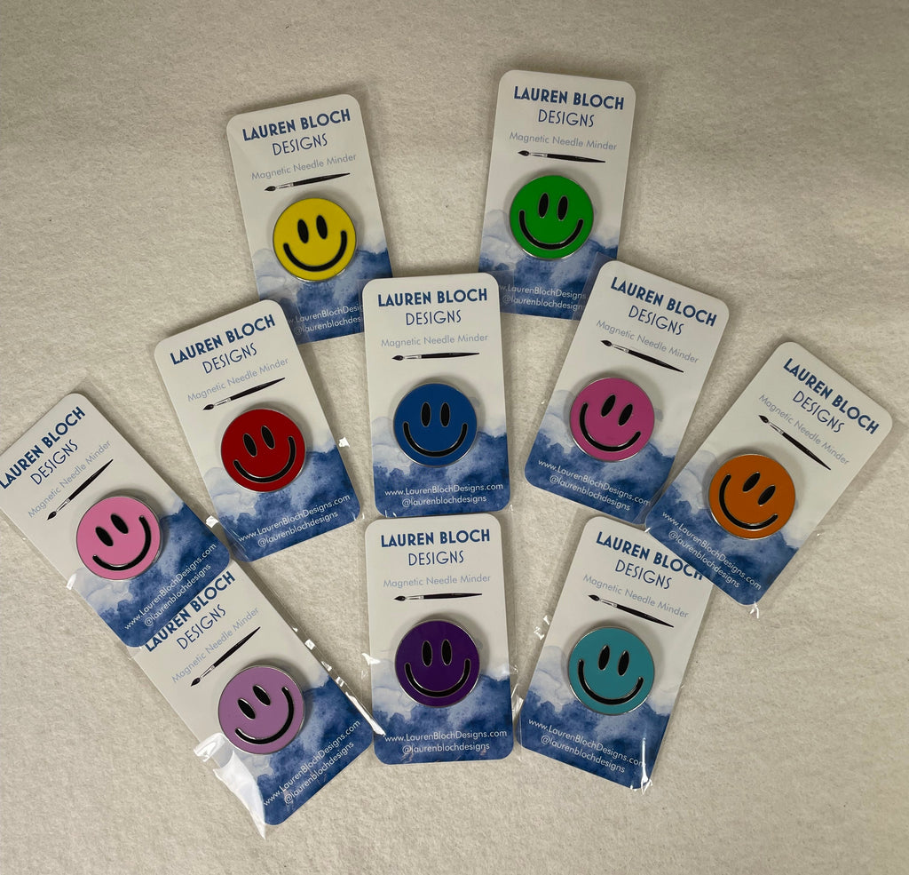 * Lauren Bloch Designs Smiley Face Needle Minder- Various colors