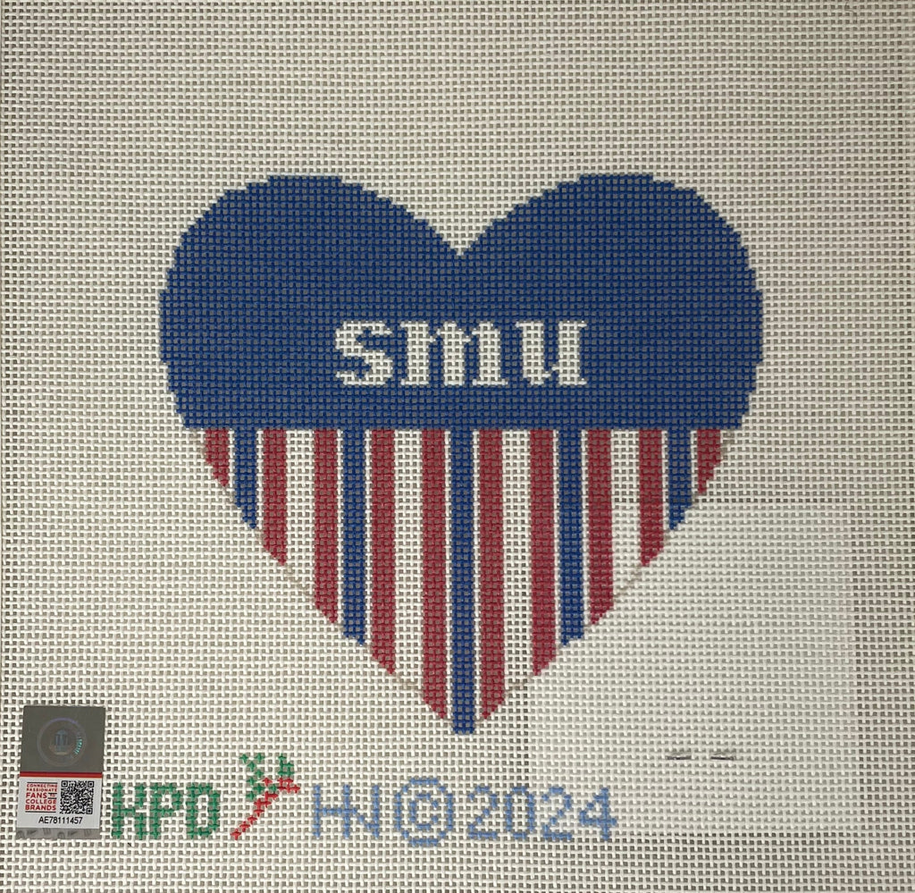 * Hedgehog Needlepoint SMU Small Heart