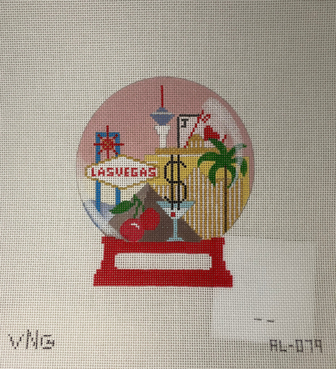 *Vallerie Needlepoint Gallery/ VNG Canvas AL-079 Las Vegas Snow Globe