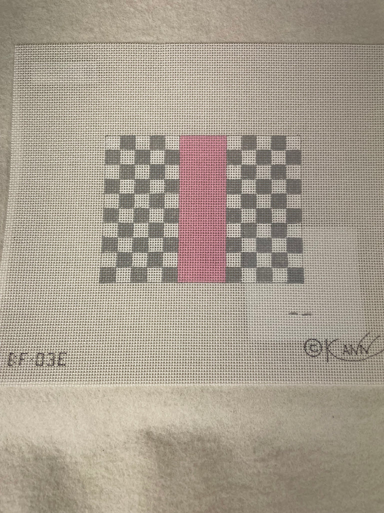 * Kimberly Ann BF-03E Louis Square Bitsy Flat- Gray/ Pink