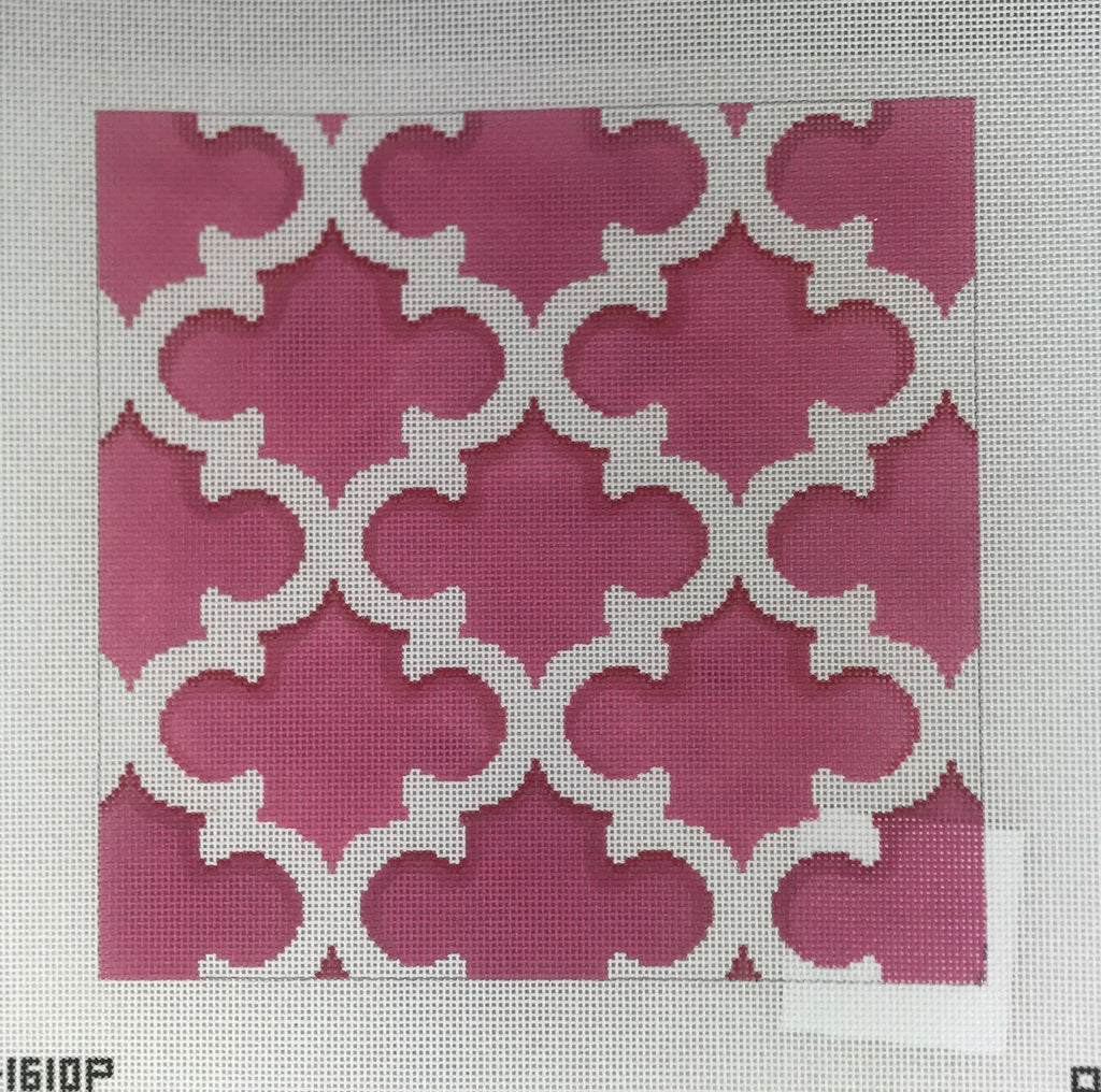 Associated Talents, Inc. D1610P Pink/White Quatrefoil