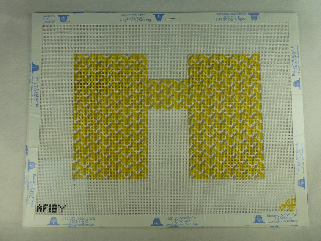 * Anne Fisher Needlepoint AF18Y Pattern Clutch Front Yellow
