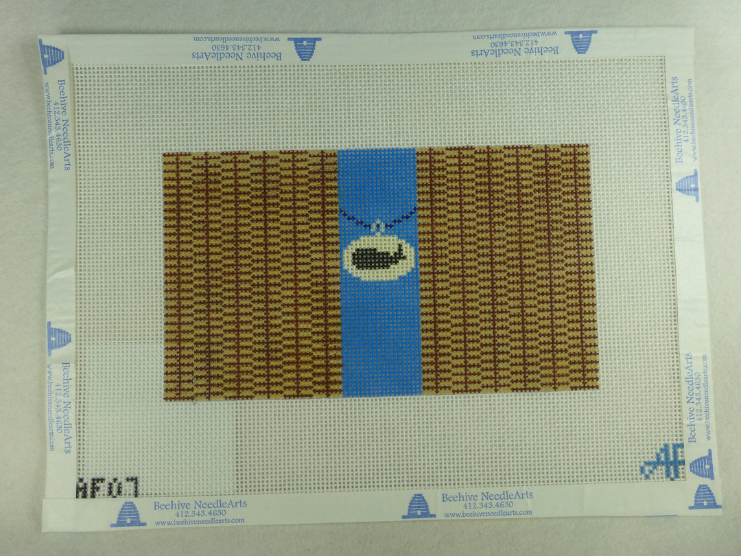 Anne Fisher Needlepoint AF07 Nantucket Clutch with Whale