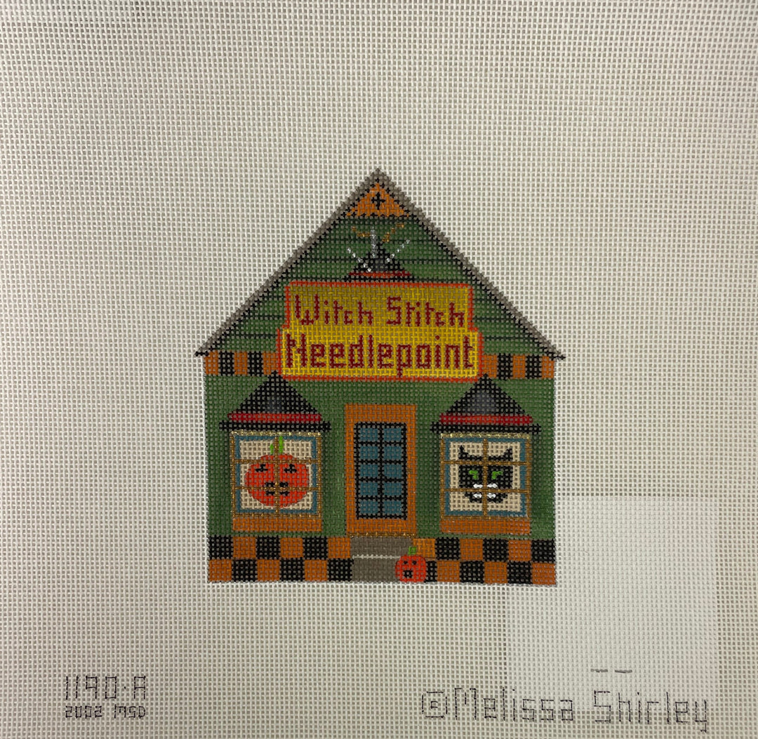 * Melissa Shirley 1190A Witch Needlepoint Halloween Town