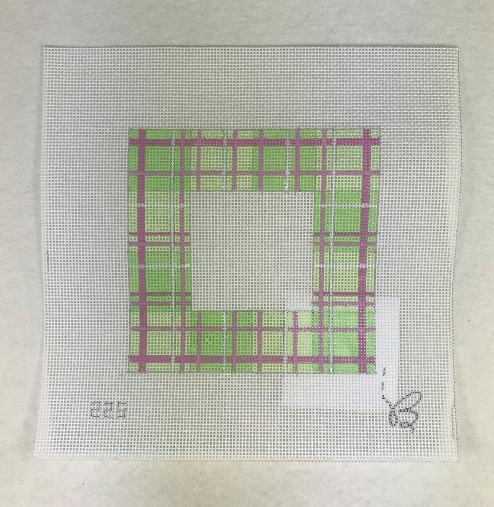 * Beth Gantz Designs 225LP Lime/Pink Plaid Square